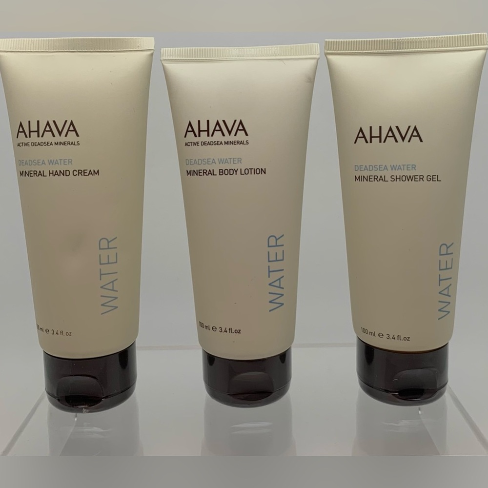 Ahava Dead Sea Mineral Body Lotion Hand-Cream & Shower Gel Bundle. New In Box - Picture 11 of 11